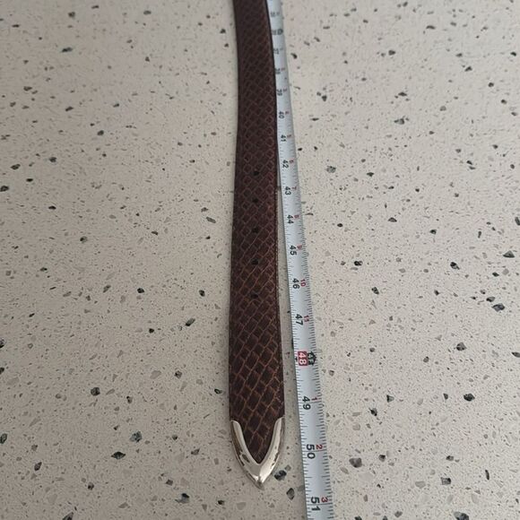 Allen Edmonds Men's Size 44 Brown/Tan Classic Genuine Leather Belt Made In USA - Picture 7 of 12